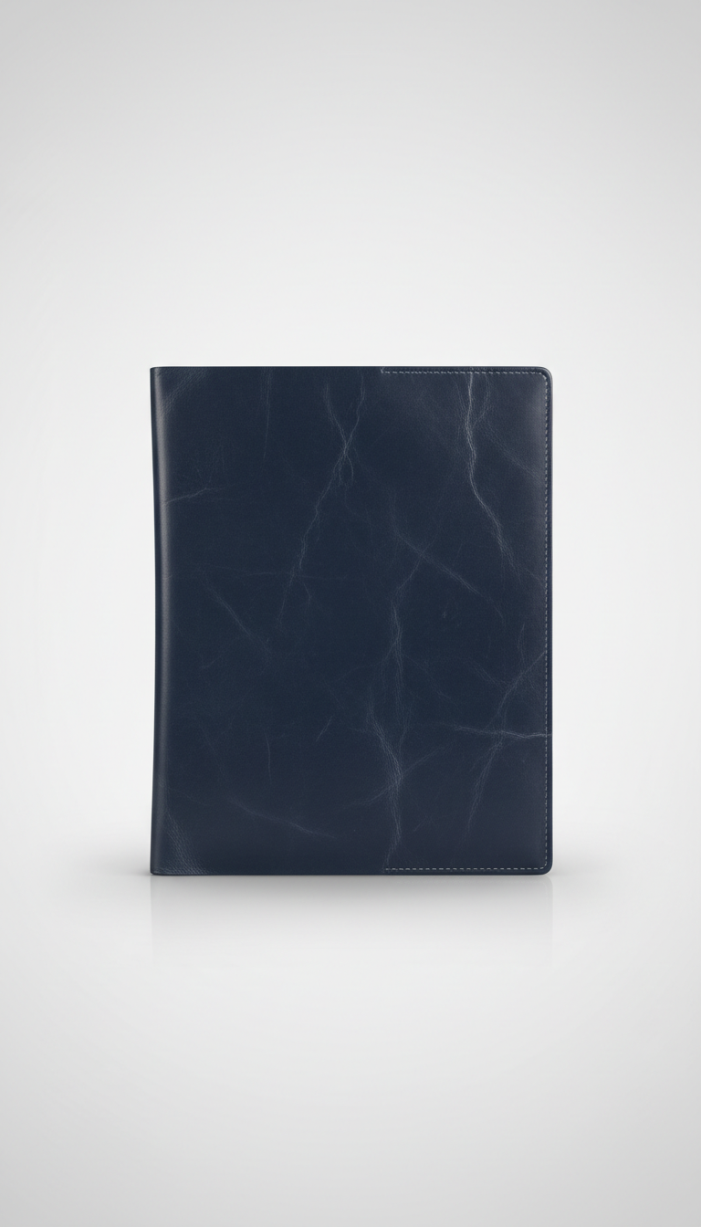 Navy Leather-Bound Consultation Folder