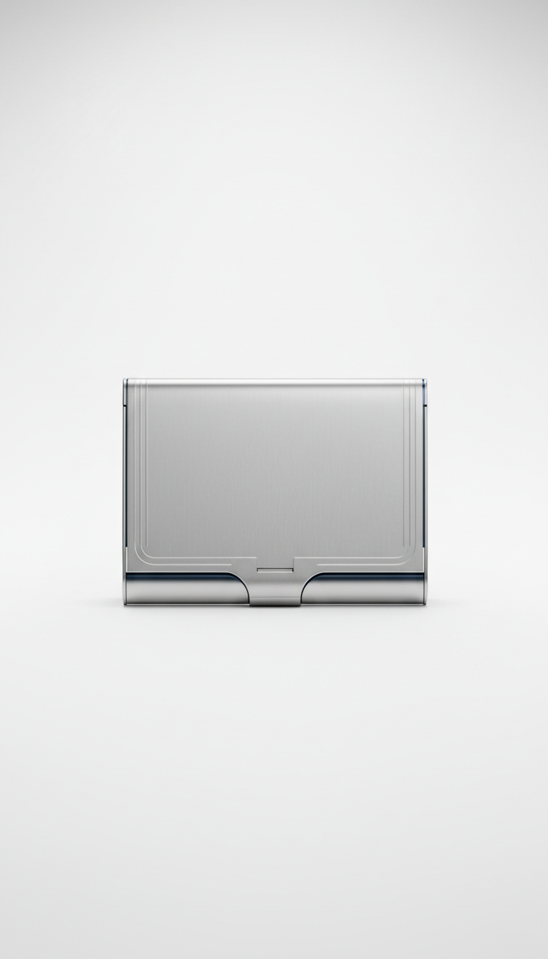 Platinum Silver Business Card Holder
